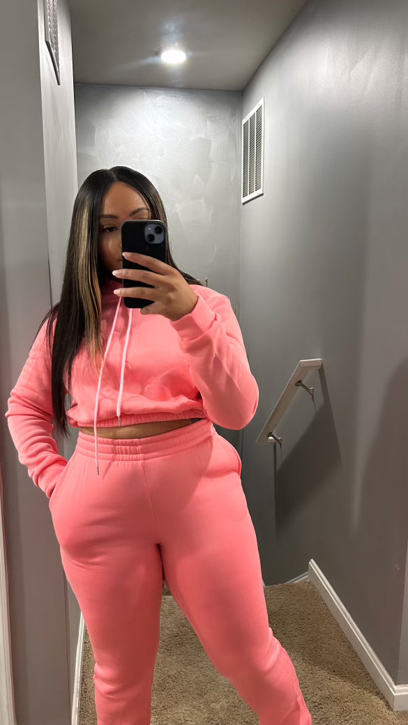 “Lori 2 Peice Jogger Set Pink “