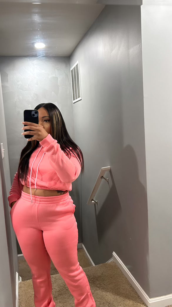 “Lori 2 Peice Jogger Set Pink “